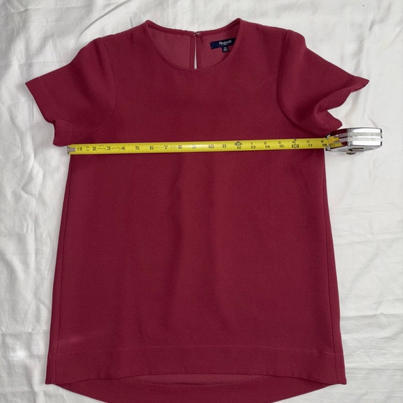 Madewell Tailored Tee in Burgundy - Picture 8 of 9